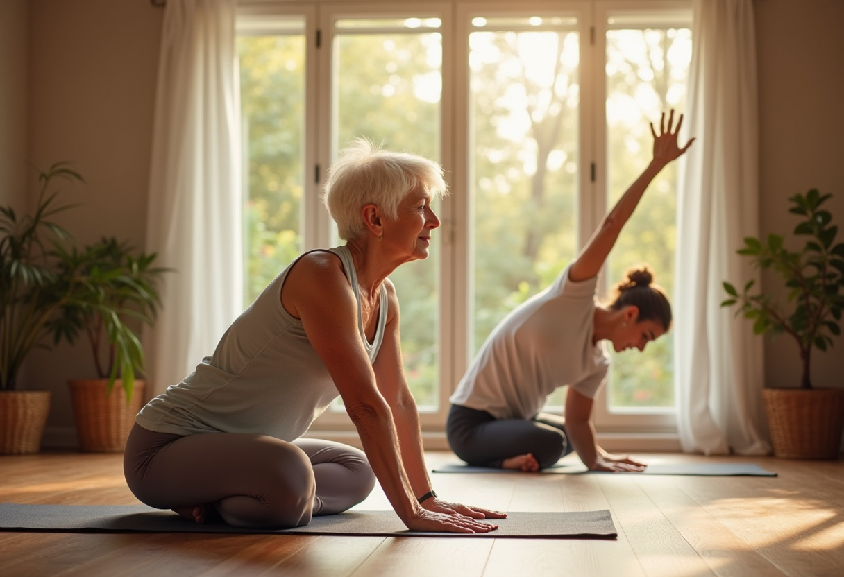 Інструктор демонструє асану